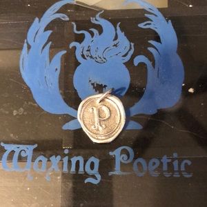 Waxing Poetic -P Sterling Silver Charm
